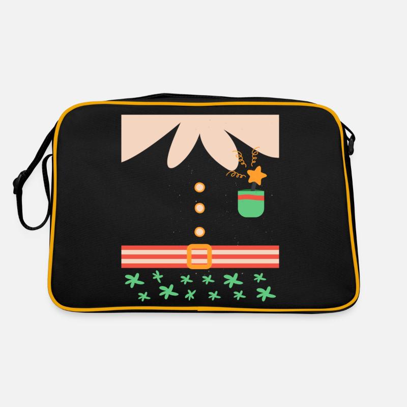 Wichtel Christmas Weihnachten Geschenk - Retro Tasche - Schwarz/Gold
