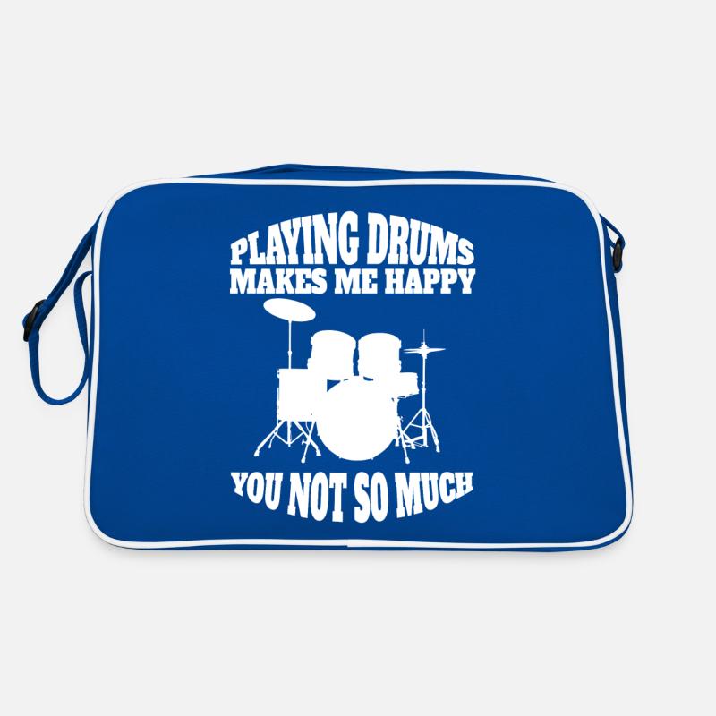 drums funny drummer saying musicians Retro Bag