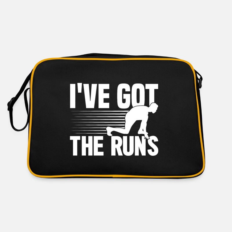 Marathon runners run I've got the runs Retro Bag