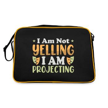 I am not yelling i am Projecting Theater - Retro Tasche - Schwarz/Gold - Hinten