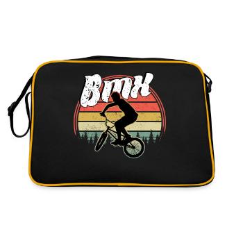 BMX / Bmx Bike / Bike / Gift / Cyclist - Retro Bag - black/gold - Back