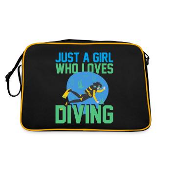 JUST A GIRL WHO LOVES DIVING - Retro Bag - black/gold - Back