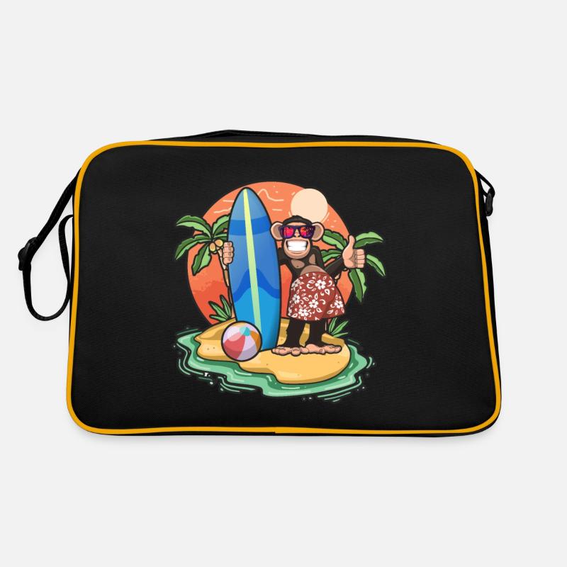 Drôle de singe Surf Lovers Cool Planche de surf Surf Sac Retro