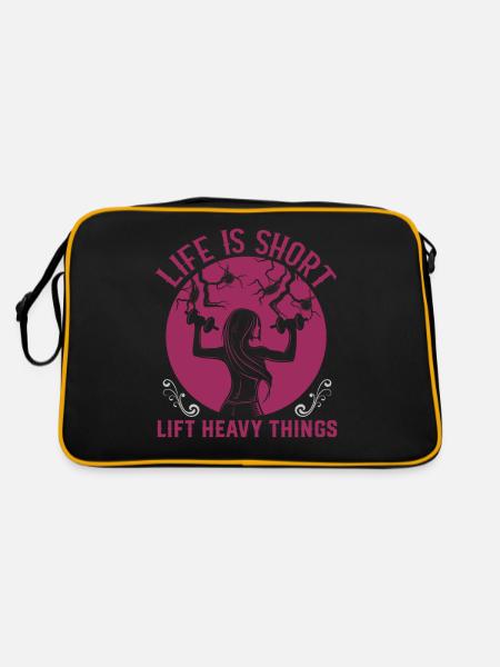 Lifting - Retro Tasche - Schwarz/Gold - Hinten