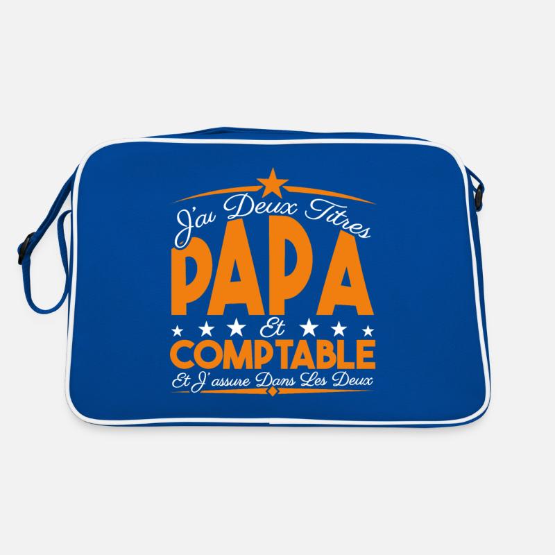 J'ai deux titres Papa et Comptable, Cadeau Papa. Sac Retro