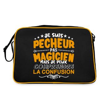 Pecheur | Pecheur pas Magicien | Meilleur Pecheur - Sac Retro - noir/or - Dos