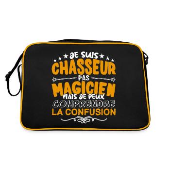 Chasseur | Chasseur pas Magicien | Meilleur Chasse - Sac Retro - noir/or - Dos