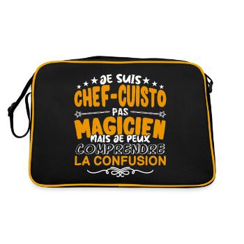 Chef-Cuisto | Chef-Cuistot pas Magicien | Meilleu - Sac Retro - noir/or - Dos