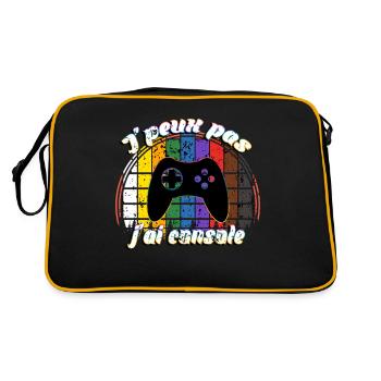 J'peux pas j'ai console - Sac Retro - noir/or - Dos