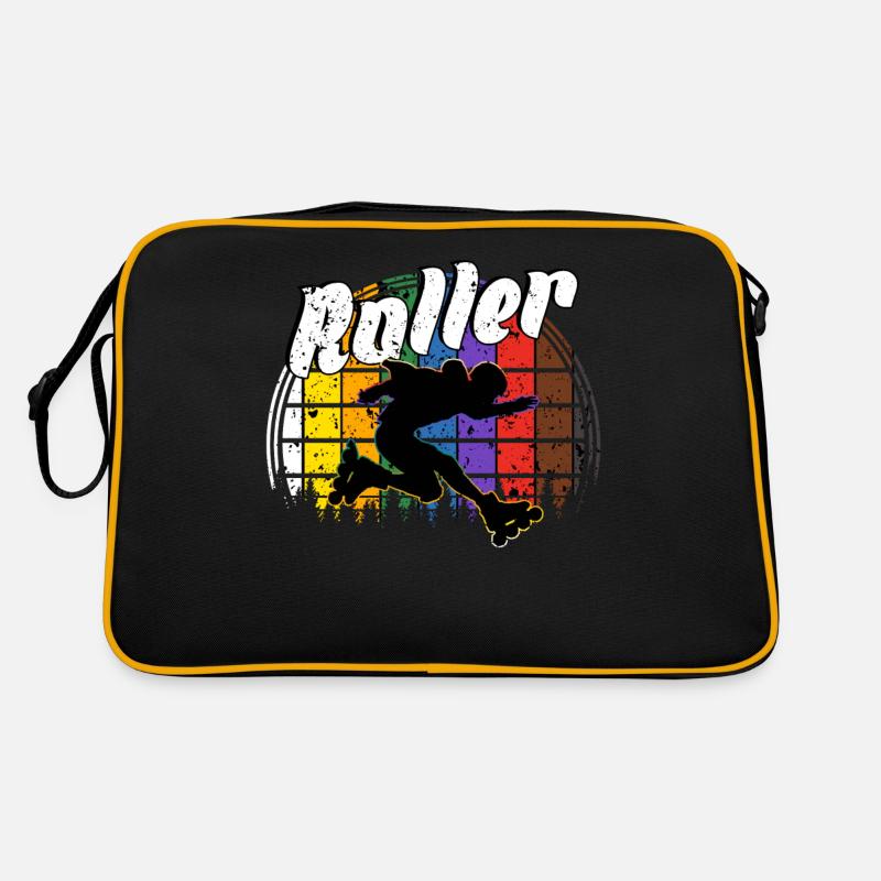 Rollerblades - Retro Tasche - Schwarz/Gold