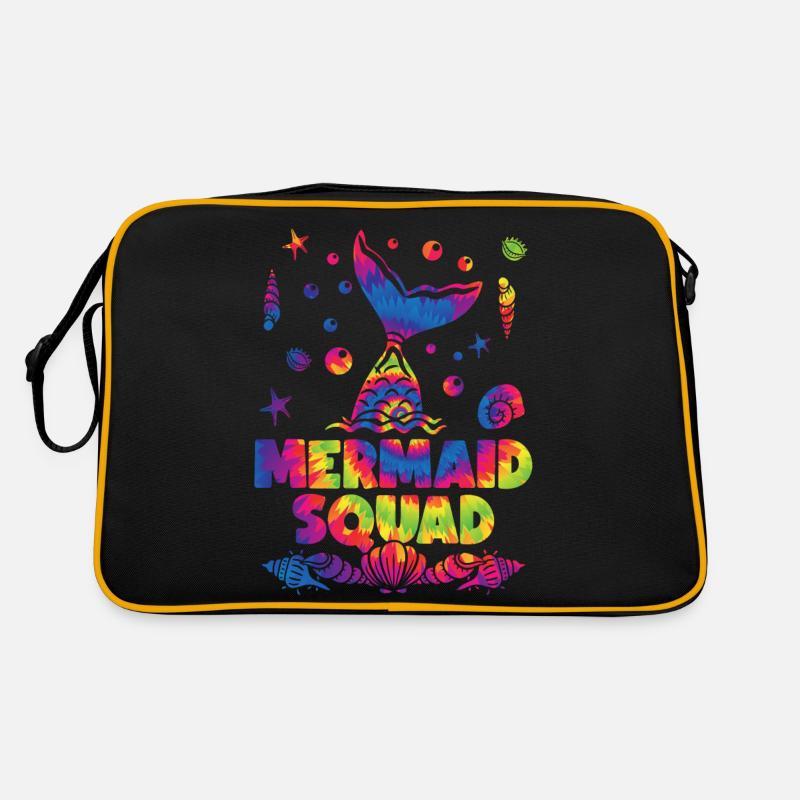 Mermaid Squad Seashell Bunte Krawatte Färben Retro Tasche
