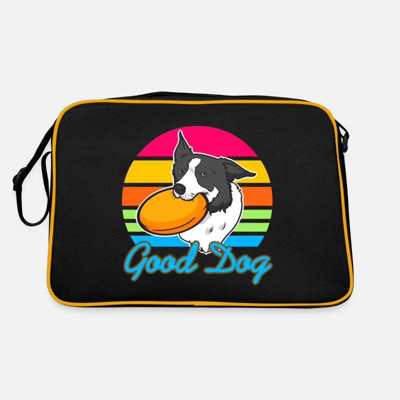 Bon chien mignon rétro dog attraper des conceptions Sac Retro