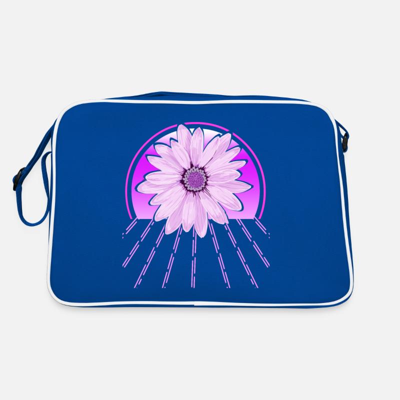 Superbes conceptions de vagues de vapeur de fleurs en fleurs Sac Retro