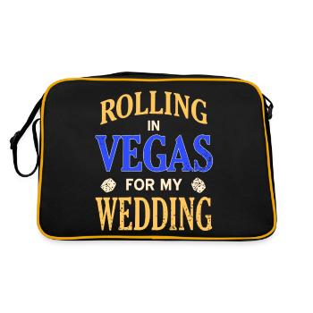 Rolling In Vegas pour mon mariage T-shirt rétro cool - Sac Retro - noir/or - Dos