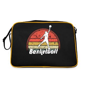 Basketteur - Basket - BBall - Basket Ball - Sac Retro - noir/or - Dos