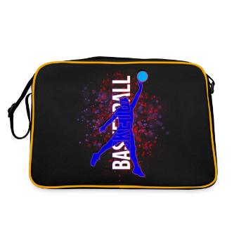 Basketteur - Basket - BBall - Basket Ball - Sac Retro - noir/or - Dos