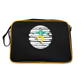 Snowboard Activité de plein air Snowboarder Hiver - Sac Retro - noir/or - Dos