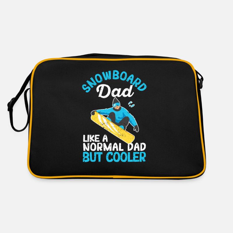 Lustige Snowboarding Daddy Snowboarder Väter Snow Retro Tasche