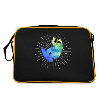 Snowboard Activité de plein air Snowboarder Hiver - Sac Retro - noir/or - Dos