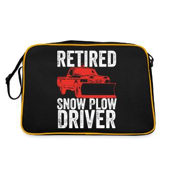 Retired Snow Plow Driver Snowplow Driver - Retro Bag - black/gold - Back