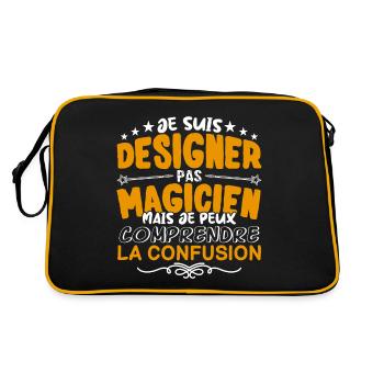 Designer | Designer pas Magicien | Meilleur Design - Sac Retro - noir/or - Dos