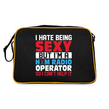 I'm A Ham Radio Operator So I Can't Help It Amateu - Retro Bag - black/gold - Back
