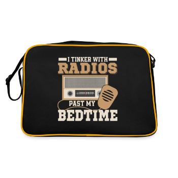 Je bricole avec des radios devant mon opérateur du coucher Ama - Sac Retro - noir/or - Dos