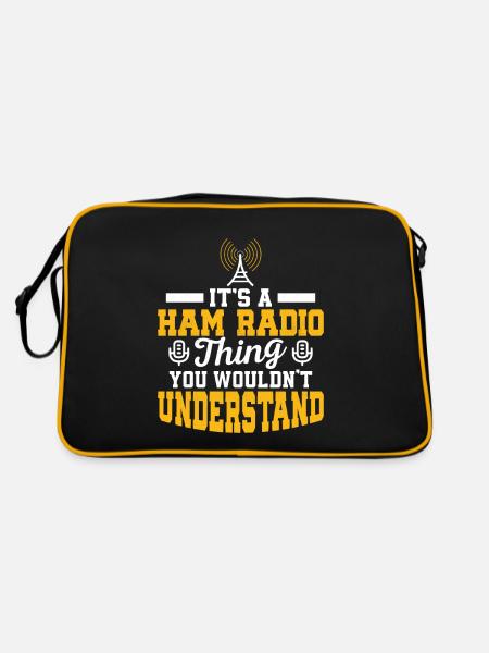 C’est un truc de radio amateur que vous ne comprendriez pas ama - Sac Retro - noir/or - Dos
