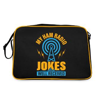 My Ham Radio Jokes Are Well Received Amateur Radio - Retro Bag - black/gold - Back
