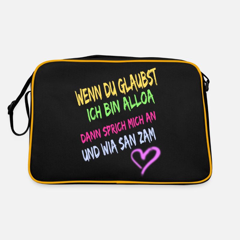Wenn du glaubst ich bin alloa dann sprich mich an Retro Tasche
