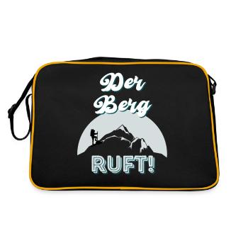 Lustiger Spruch für Wanderer Hiker Bergsteiger - Retro Tasche - Schwarz/Gold - Hinten
