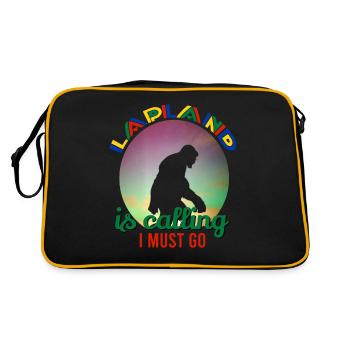 La Laponie appelle que je dois y aller - Sac Retro - noir/or - Dos