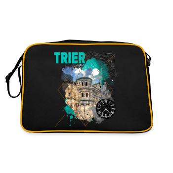 Trier Germany City Skyline Vintage Retro - Retro Bag - black/gold - Back