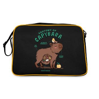 Anatomie d’un Capybara Sweet Capybara - Sac Retro - noir/or - Dos