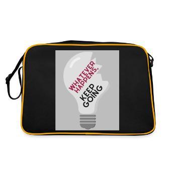 Whatever Happens,, keep going - Retro Bag - black/gold - Back
