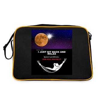 I just sit back and Relax - Retro Bag - black/gold - Back