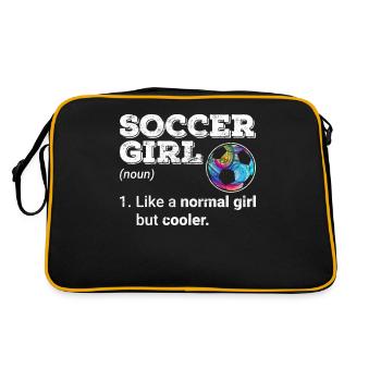 Soccer Girl comme une fille normale mais plus cool Soccer L - Sac Retro - noir/or - Dos