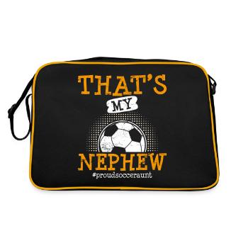 C’est mon neveu fier soccer tante soccer tante soccer tante f - Sac Retro - noir/or - Dos