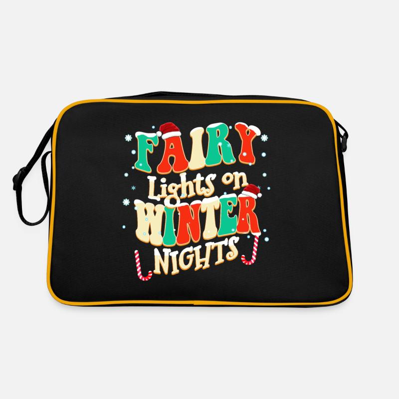 Fairy Lights on Winter Nights Christmas Retro Bag