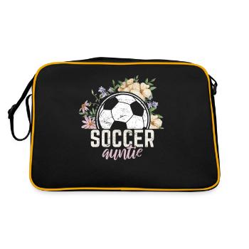 Soccer Tante Soccer Tante Neveu Mignon Drôle Joueur - Sac Retro - noir/or - Dos