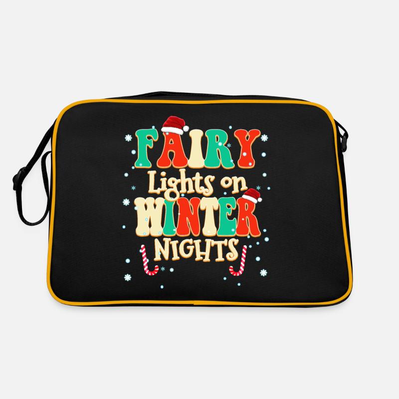 Fairy Lights Winter Nights Christmas Winter Retro Bag