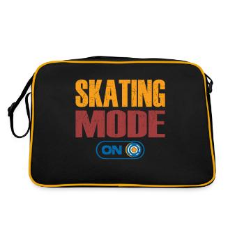 Retro Skating Modus On Girls Boys Skateboarder - Retro Tasche - Schwarz/Gold - Hinten