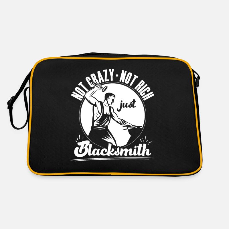 Not Crazy Not Rich Just Blacksmith Gift Idea Retro Tasche