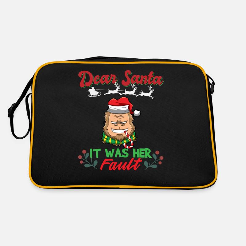 Dear Santa It Was Her Fault Siblings Matching Xmas Retro Tasche