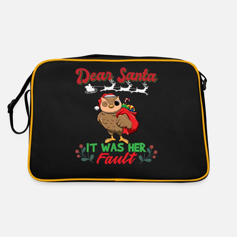 Dear Santa It Was Her Fault Siblings Matching Xmas Retro Tasche