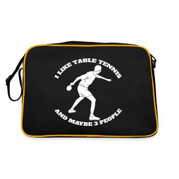 Table tennis player Table tennis bat Table tennis - Retro Bag - black/gold - Back