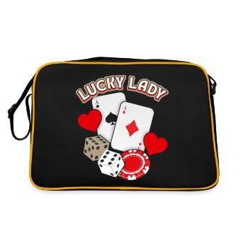 Lucky Lady, chance dans le jeu, bonheur amoureux - Sac Retro - noir/or - Dos
