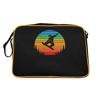 Amateur de sports d’hiver amateur de snowboard vintage - Sac Retro - noir/or - Dos