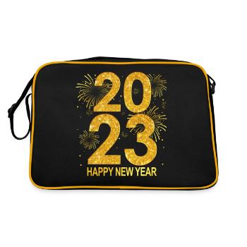 New Years Eve Party 2023 - 2023 New Year - Retro Bag - black/gold - Back