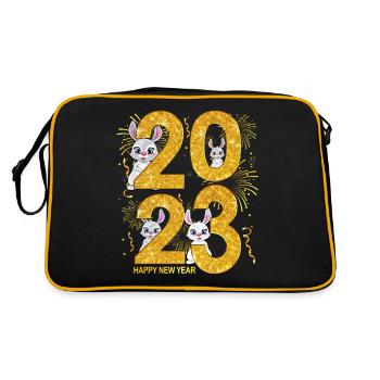 Tenue du jour de l’An 2023 - Bonne année 2023 - Sac Retro - noir/or - Dos